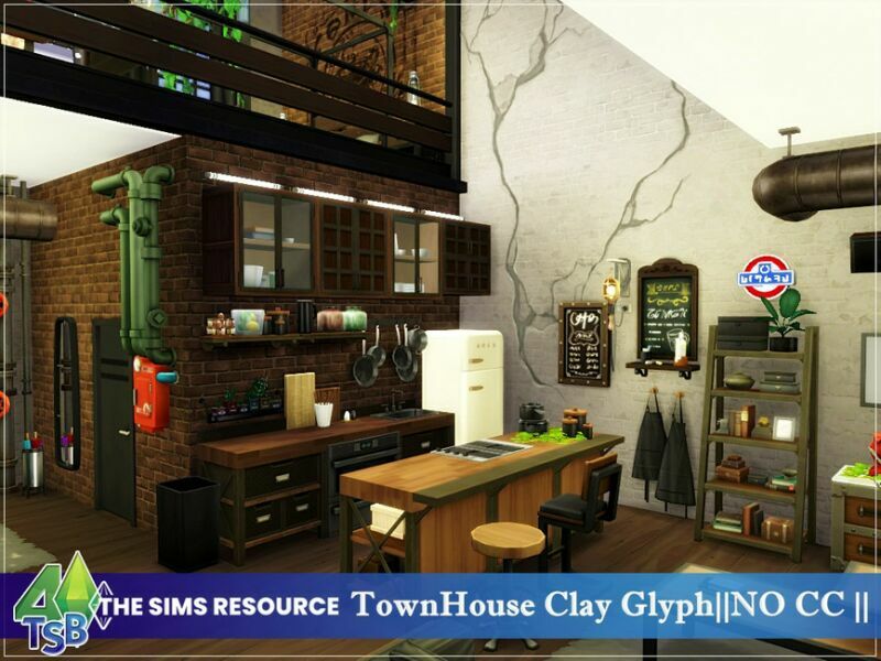 sims 4 cc townhouse clay glyph no cc by bozena 5