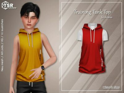 Training Tank TOP For Children Sims 4 CC