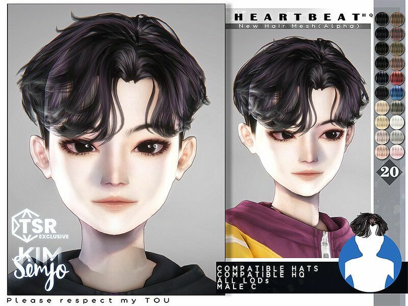 TS4 Child Hairstyle_Heartbeat Sims 4 CC