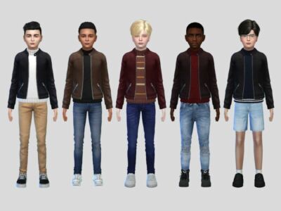 Turtleneck Jacket Boys Sims 4 CC