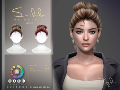 Updo Hairstyle For Female By S-Club By S-Club Sims 4 CC