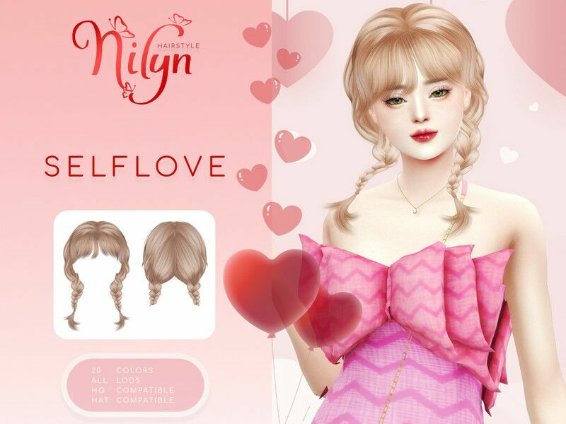 Valentine S DAY Selflove Hair Sims 4 CC