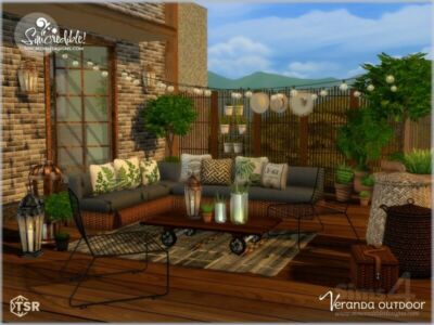 Veranda By Simcredible! Sims 4 CC