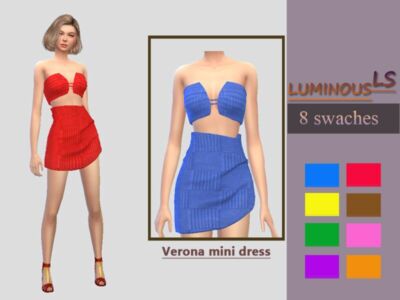 Verona Mini Dress By Luminousls Sims 4 CC