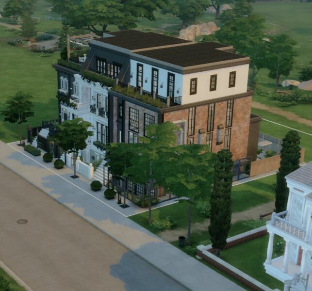 sims 4 cc victoria st townhouses 3