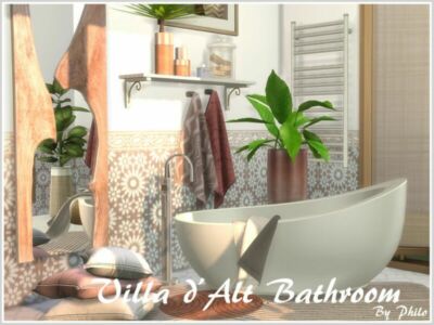 Villa D’Alt Bathroom By Philo Sims 4 CC