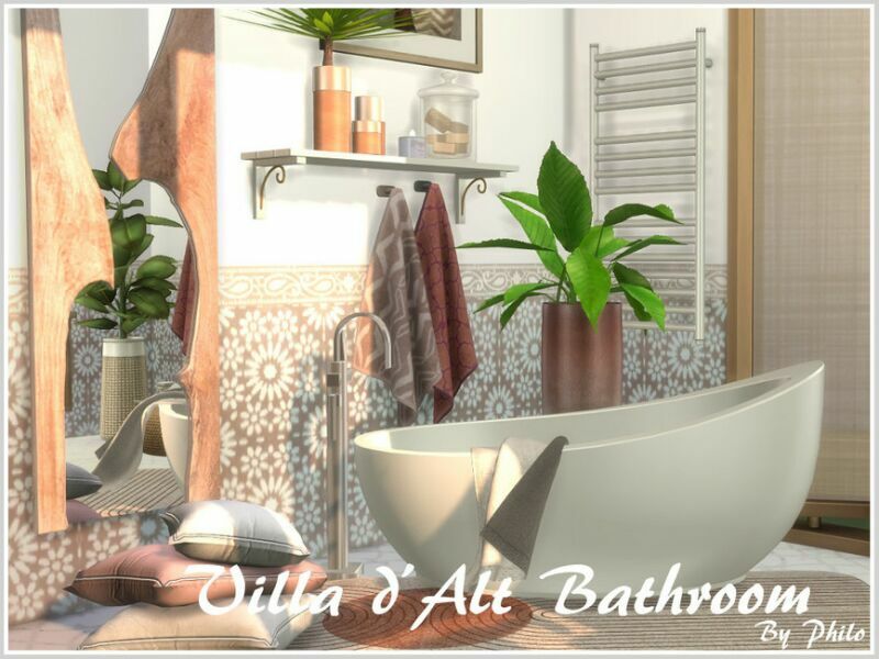 Villa D’Alt Bathroom By Philo Sims 4 CC