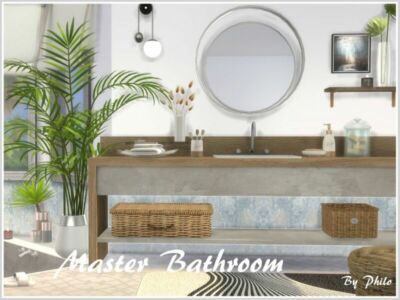 Villa D’Alt Master Bathroom By Philo Sims 4 CC