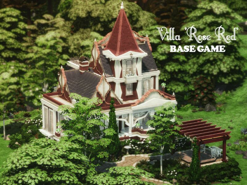 Villa ‘Rose RED’ By Virtualfairytales Sims 4 CC