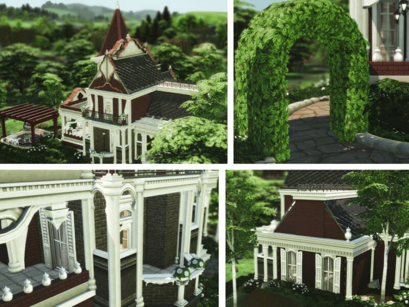 sims 4 cc villa rose red by virtualfairytales 7