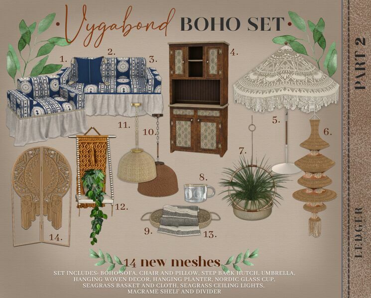 Vygabond Boho SET Part 2 Sims 4 CC