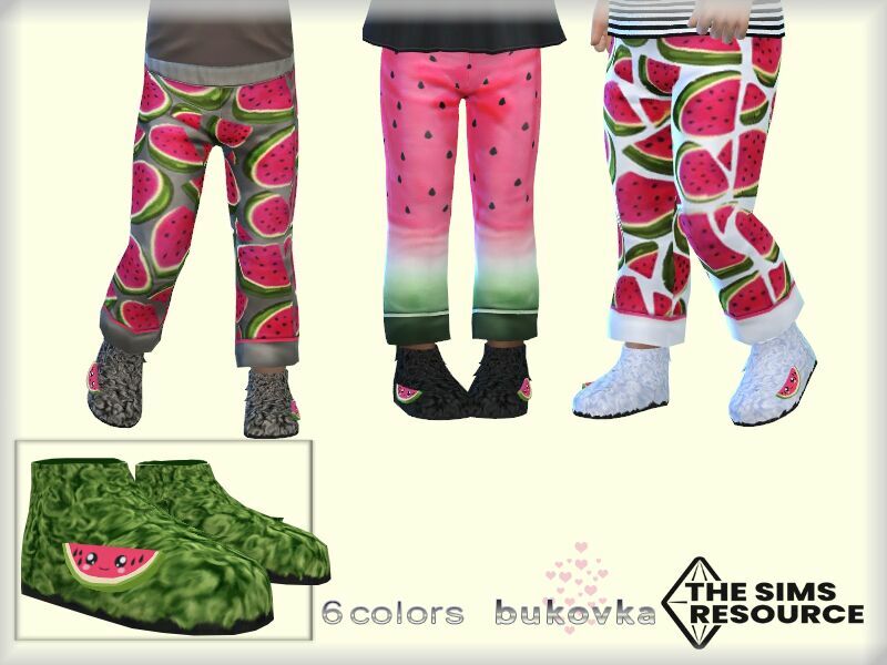 Watermelon Shoes By Bukovka Sims 4 CC