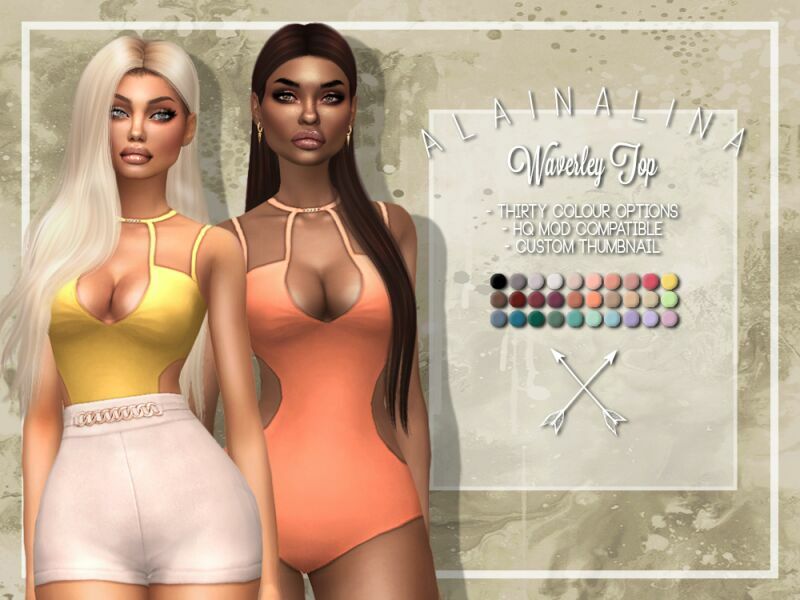 Waverley Bodysuit By Alainalina Sims 4 CC