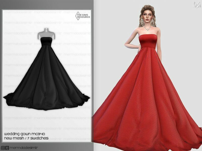 Wedding Gown MC340 By Mermaladesimtr Sims 4 CC