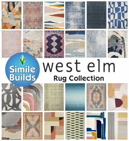 West ELM RUG Collection CC By Similebuilds Sims 4 CC