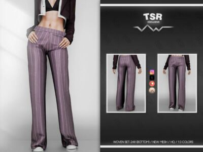 Woven SET-248 (Bottom) BD757 By Busra-Tr Sims 4 CC