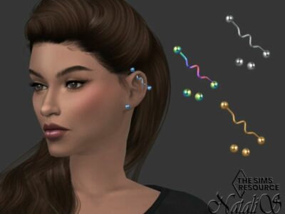 Zigzag Industrial EAR Piercing By Natalis Sims 4 CC