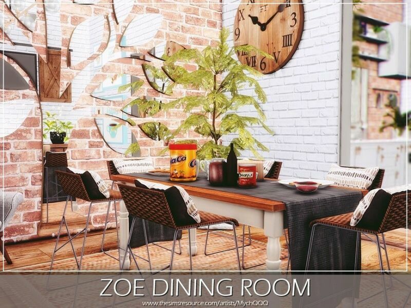 sims 4 cc zoe dining room by mychqqq 5