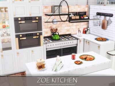 ZOE Kitchen By Mychqqq Sims 4 CC