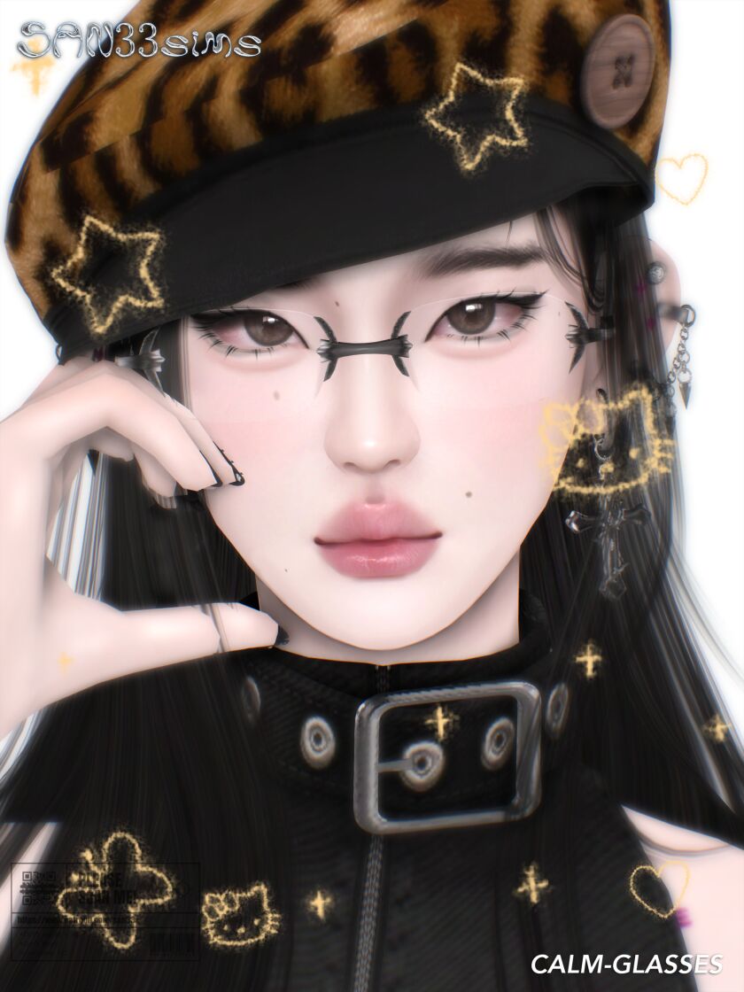 🖤【333】Calm-Glasses. Sims 4 CC