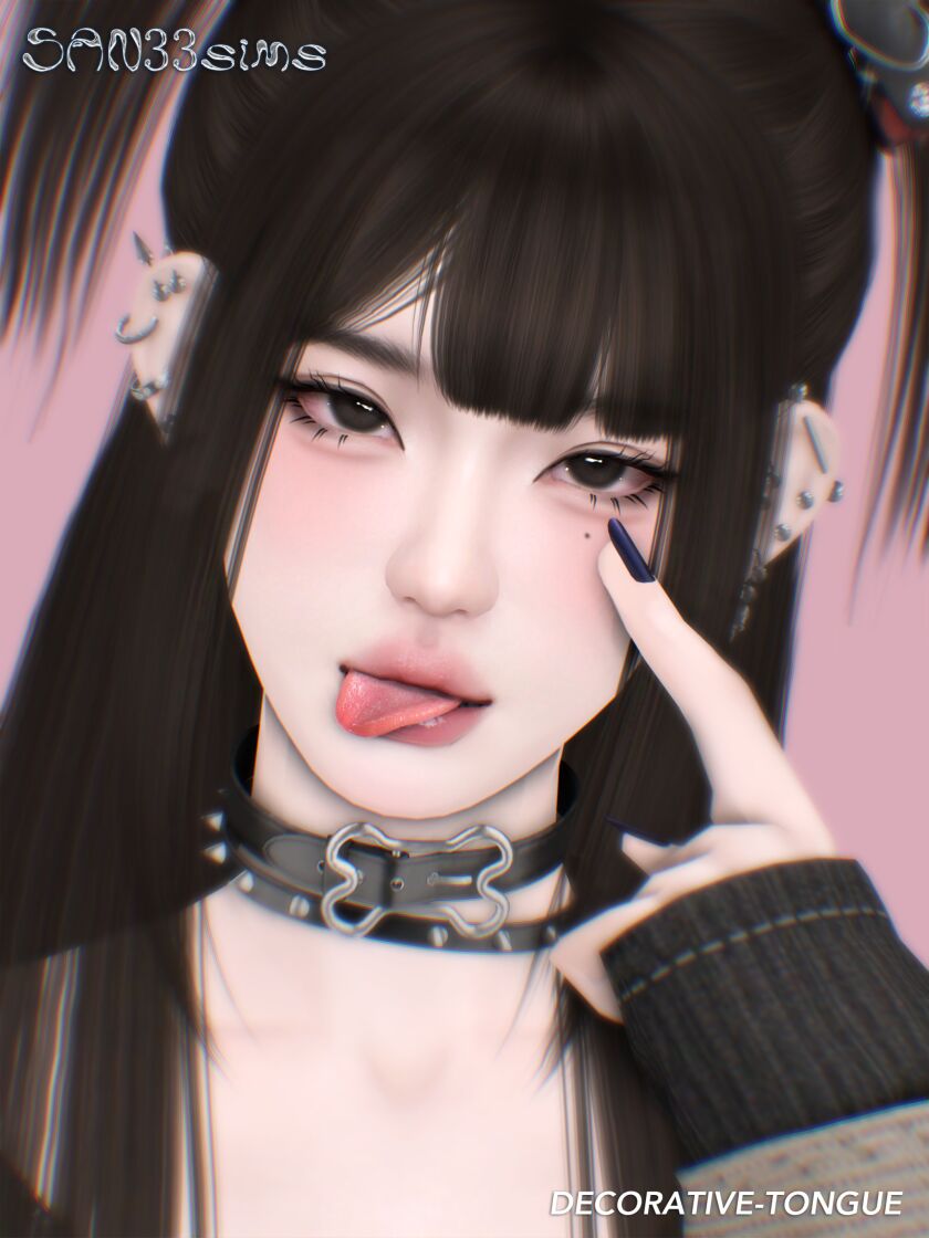 🖤【333】Decorative-Tongue. Sims 4 CC