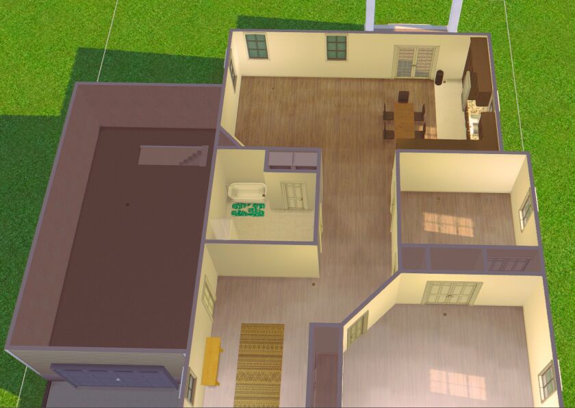 sims 4 cc a house that has 2 bedroom 1 bathroom and a 5