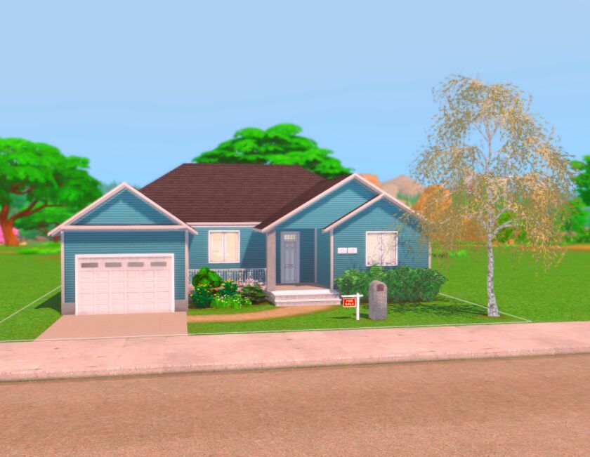 A Small Home That HAS 3 Bedroom, 2 Bathroom, A Laundry Room And A Backyard! Sims 4 CC