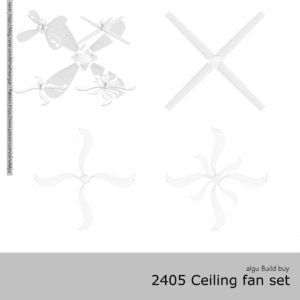 [Algu] 2405 Ceiling FAN SET 1~4 | Algu Sims 4 CC