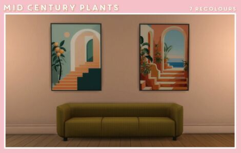 The Last Painting SET In The MID Century Category Sims 4 CC