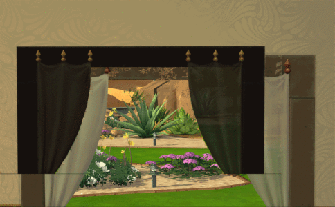 Annigo’s Riviera Retreat Separated Curtain Addon Sims 4 CC