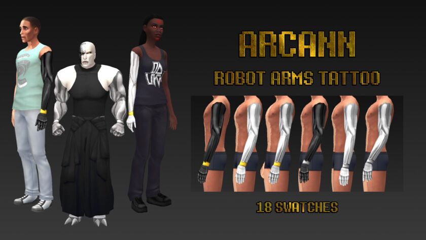 Arcann’s Prosthetic – A Tattoo Sims 4 CC