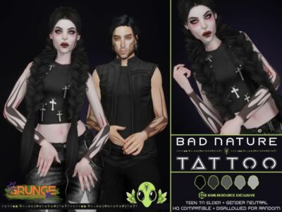 BAD Nature Tattoo – TSR Exclusive Sims 4 CC