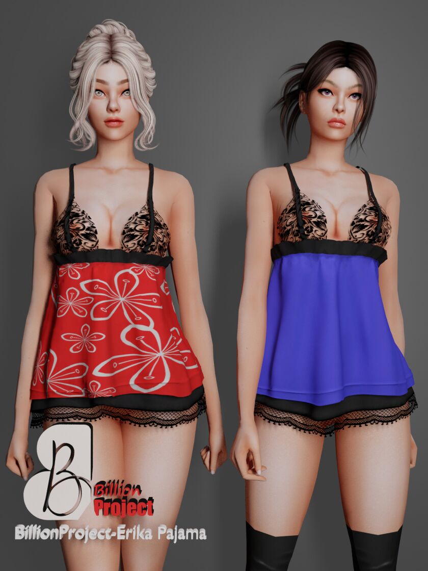 Billionproject-Erika Pajama Sims 4 CC