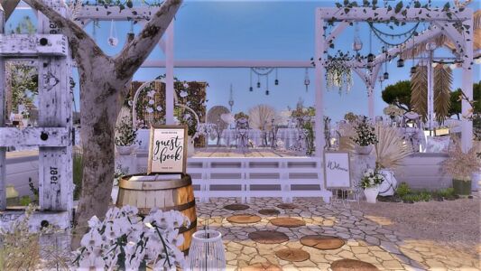 Boho Wedding Venue CAN NOW BE Downloaded From MY Patreon Sims 4 CC