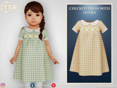 Checked Dress With Ducks By Mysteriousoo Sims 4 CC