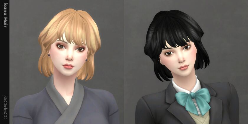 sims 4 cc cute hairstyle kana 3