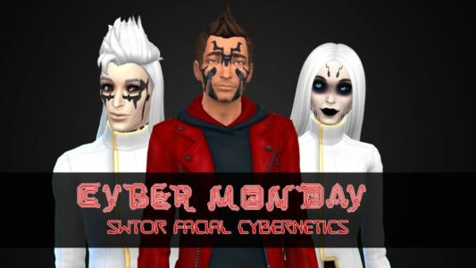 Cyber Monday – Swtor Cyborg Facial Implants. Sims 4 CC