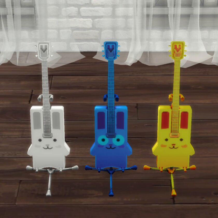 Dovelove420’S Bunny Guitar Sims 4 CC