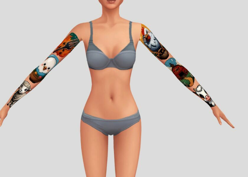 Farm Tattoo ( L,R,Both) Sims 4 CC