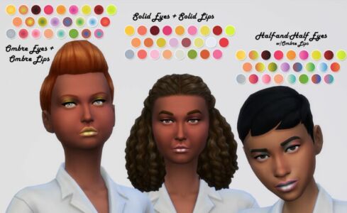 Drink Your Vitamins Lipstick + EYE Shadow Sims 4 CC