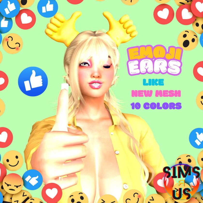 sims 4 cc emoji ears 10