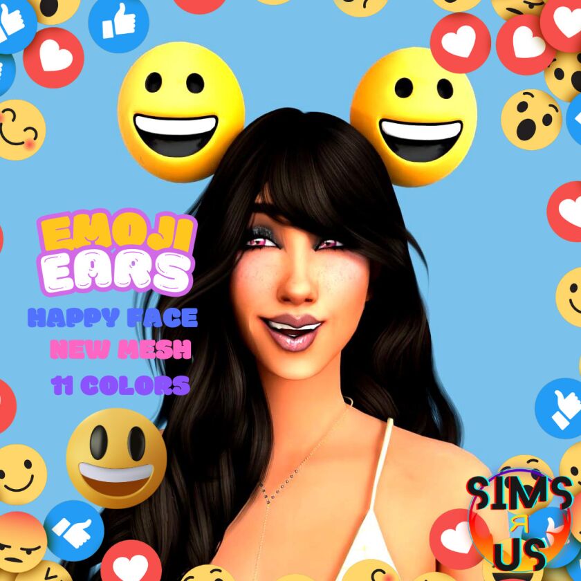 sims 4 cc emoji ears 4