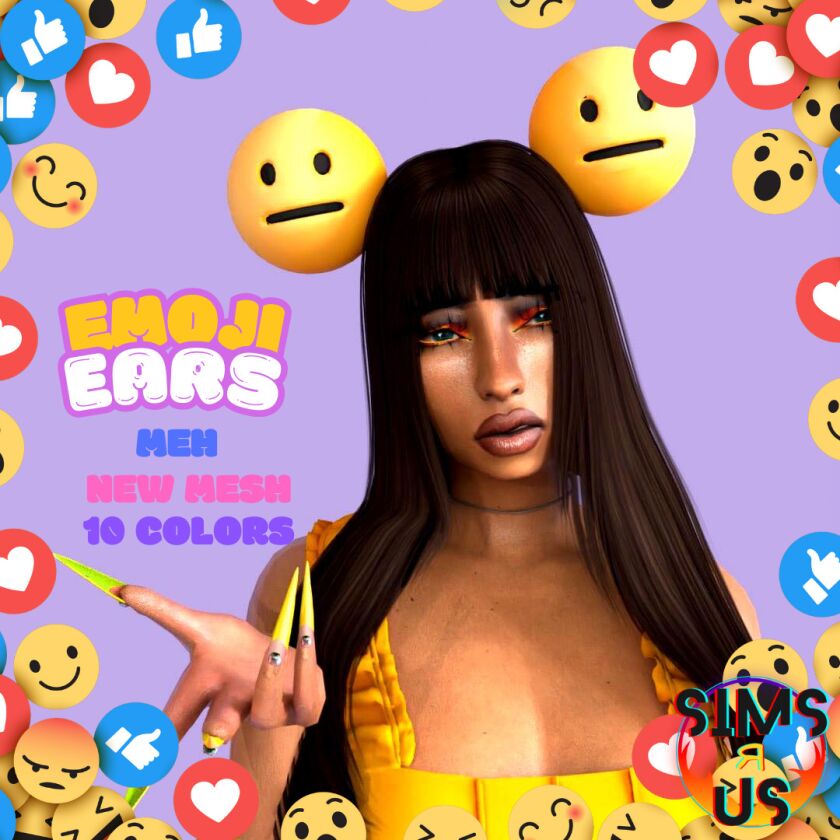 sims 4 cc emoji ears 5