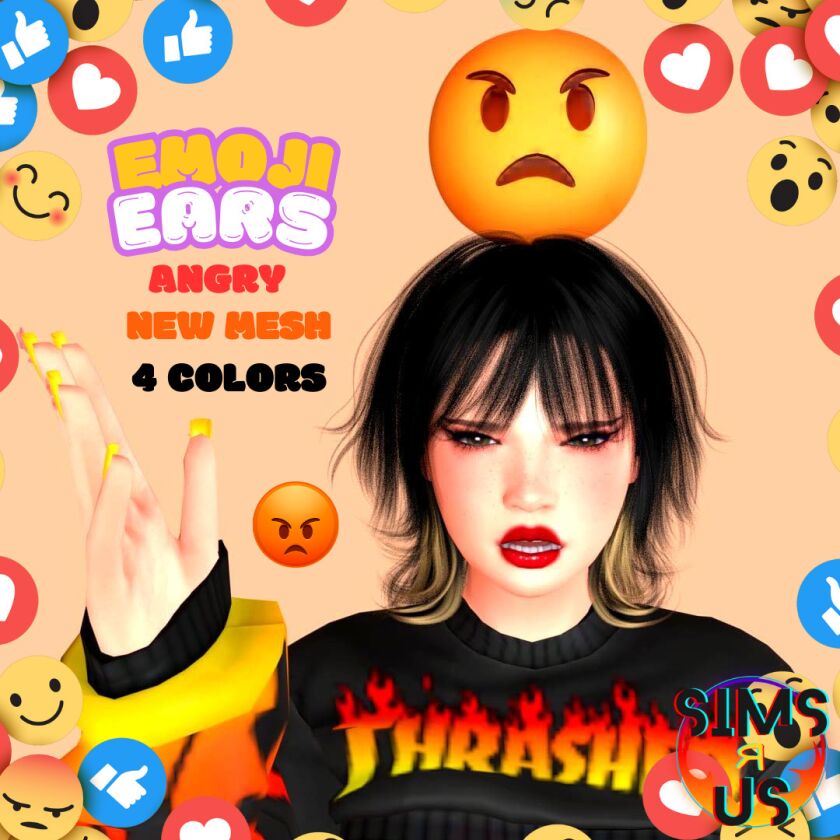 sims 4 cc emoji ears 9