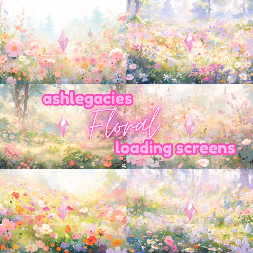 Floral Loading Screens Sims 4 CC