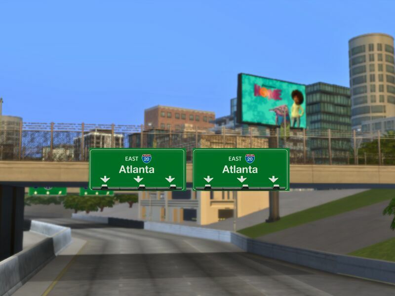 Freeway Sign Override – DEL SO Valley Sims 4 CC