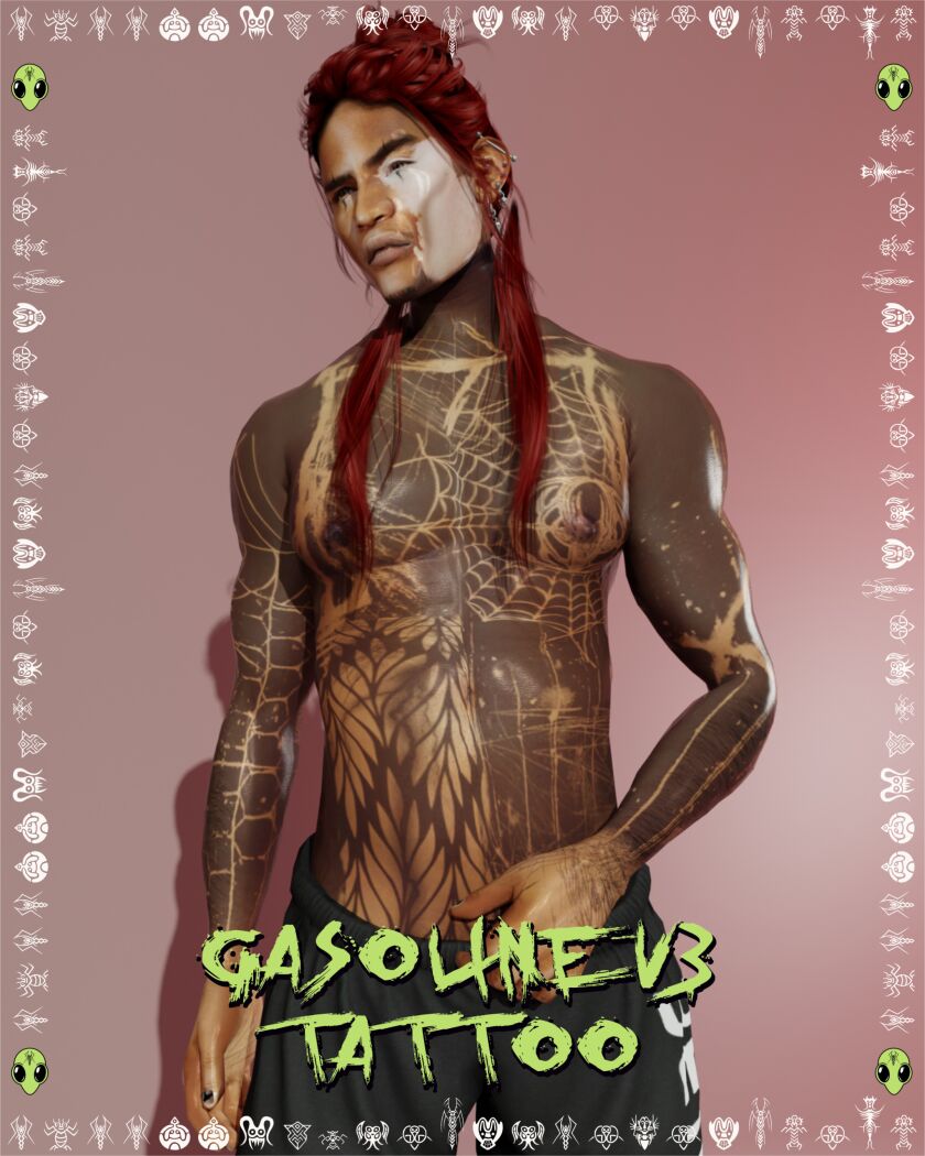 sims 4 cc gasoline v3 v4 tattoo 3