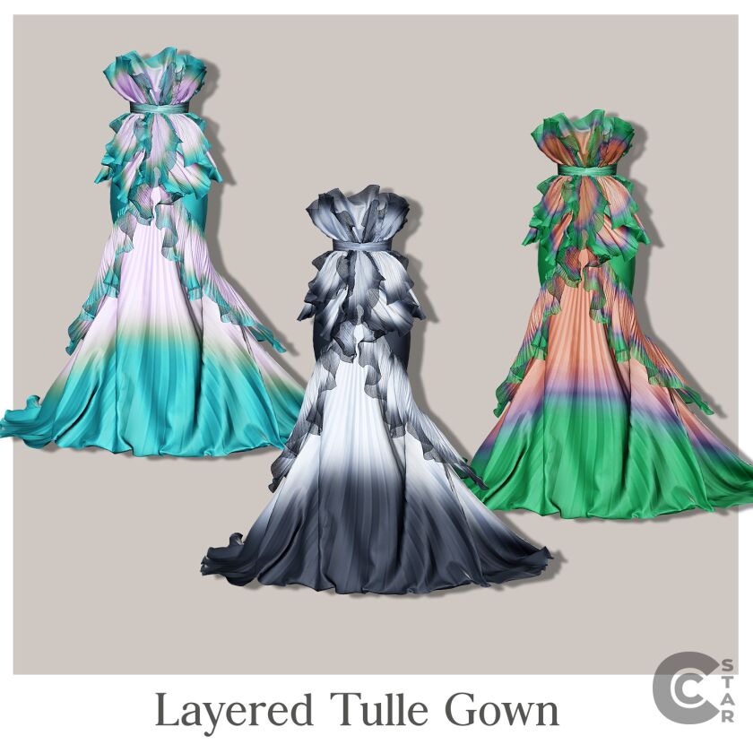 sims 4 cc georgina chapmans layered tulle gown from met 4