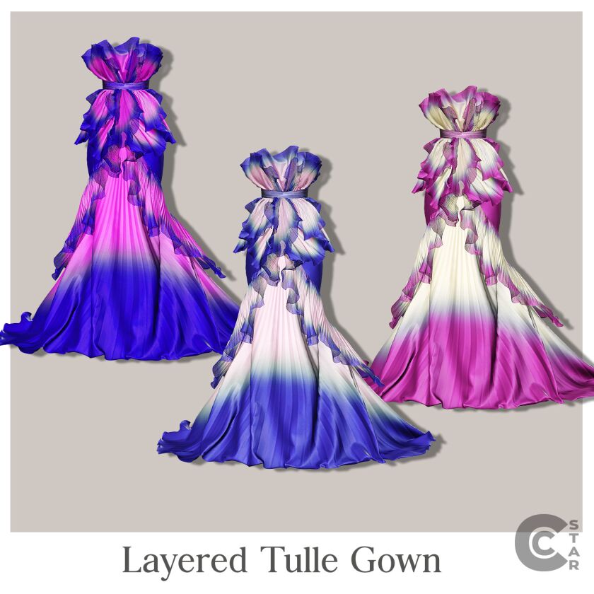 sims 4 cc georgina chapmans layered tulle gown from met 6