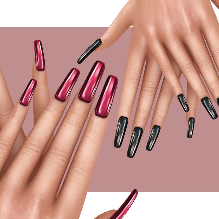 Glossy Nails Sims 4 CC